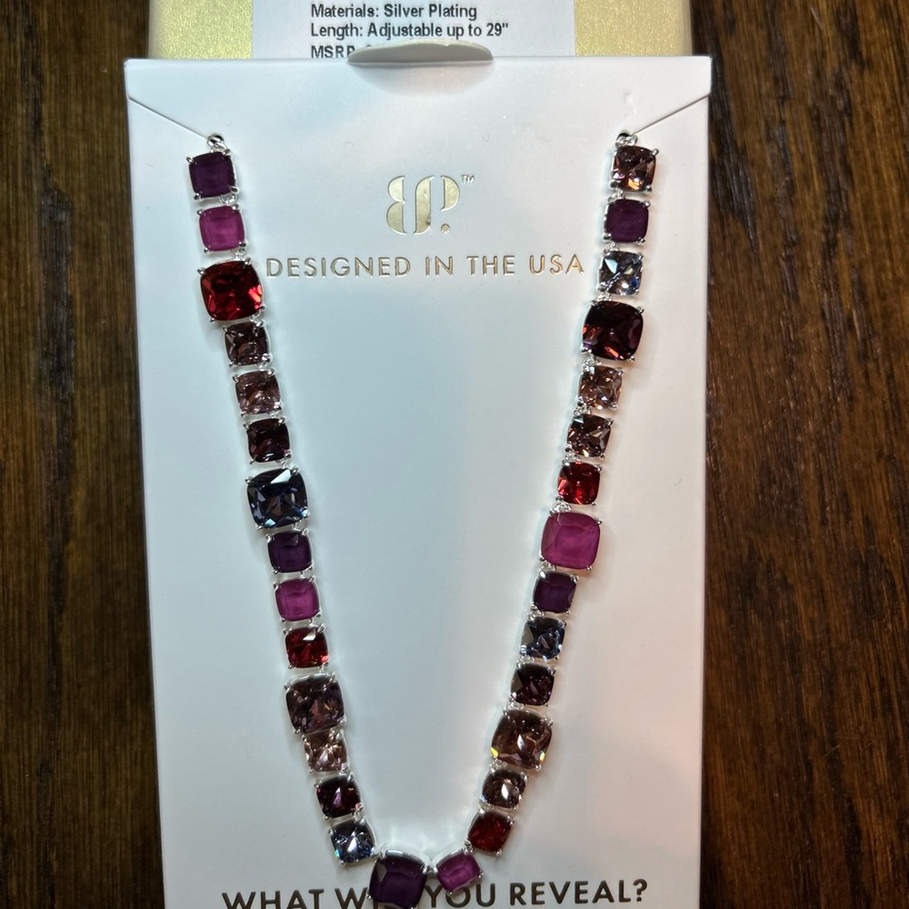 Jewel Candy Sweet Frosty Attitude Moonlit Merlot Necklace